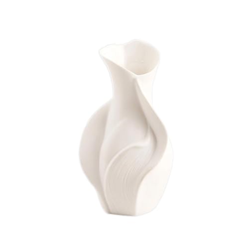 Modern Art Ceramic Vase, Minimalist Aesthetic Flower Vessel for Living Room Desk, Unique Home & Hotel Decor Accent(A) - color: A