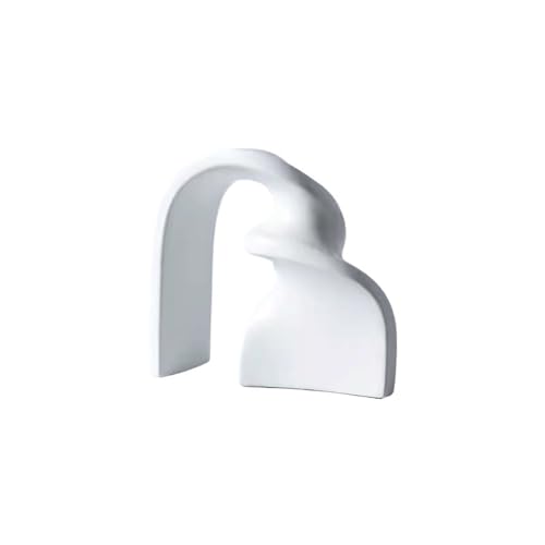 Statue Decorations Light Luxury Geometric Decorations, Ceramic Eunuch Home Furnishings, Hotel Clubhouse Desktop Decorations Home Decor Object(White)