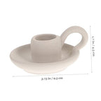 MAGICLULU 2pcs Nordic Ceramic Candle Holder Compact Table Decor for Dining Home Bar Accent with Chic Minimalist Design