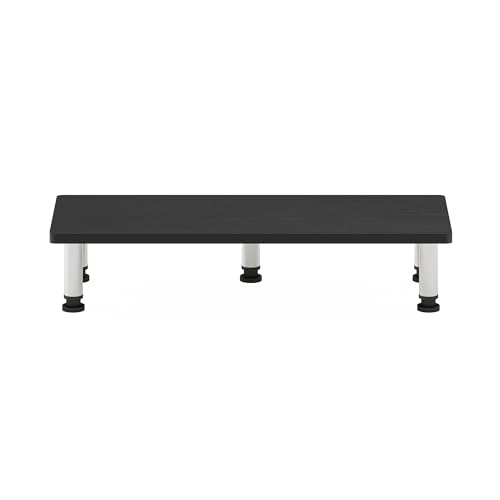 Furinno Turn-N-Tube Monitor Riser Stand, Americano, Stainless Steel Tubes - color: Americano, size: 23.6 x 9.3 in. Rectangle