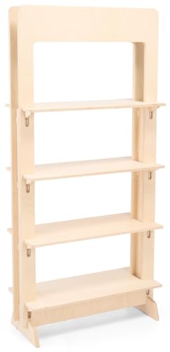 27 x 57.5 Shelving Display, Floor Standing, Collapsible, Eco-Friendly - Natural