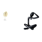 Baoblaze Abstract Leaf Thinker Modern Sculpture Figurine Ornament for Home Shelf Desk Bar Decoration Unique Collection Gift