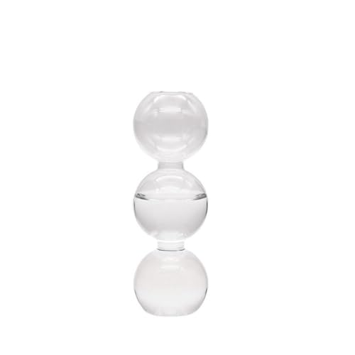 Creative Table Decoration Modern Glass Vase, Simple Hydroponic Flower Pot Living Room Glass Vase(Transparent)