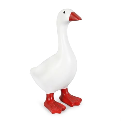 Desk Goose 7 inch, Mini Desktop Goose Statue Decor for Living Room Bedroom Bookshelf Coffe Table and Office Display - color: Positive 7 Inch