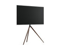 FITUEYES Design Corner TV Stand for 43-65 Inch TVs, Height Adjustable Metal Tripod Easel TV Stand Modern TV Floor Mount with Concealed Storage for Bedroom Living Room, Picasso Series