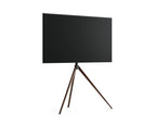 FITUEYES Design Corner TV Stand for 43-65 Inch TVs, Height Adjustable Metal Tripod Easel TV Stand Modern TV Floor Mount with Concealed Storage for Bedroom Living Room, Picasso Series