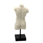 Galt International 13.5" Poly Marble Body Statue w/Black Pedestal Stand for Home Decor - Greek God Sculpture Mythology Stone-Like Marble-Feel Accent (Man) - size: 13.5" Male