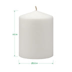 Stonebriar Unscented White Tall Pillar Candles, 35 Hour Burning Candle Pillars, Perfect for Decor, Weddings, Emergencies 3" X 4", 6 count - size: 3" x 4", style: Pack of 6
