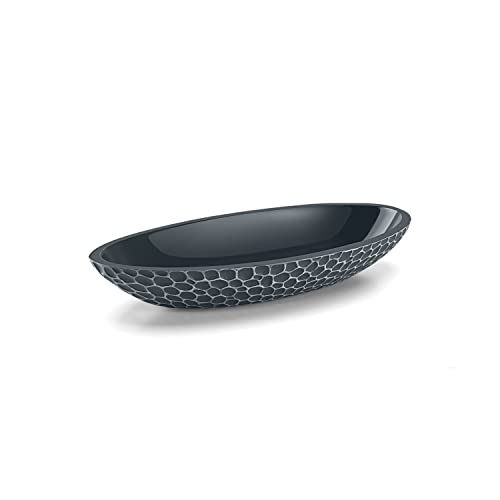 Emibele Jewelry Dish, Honeycomb Resin Ring Holder Jewelry Tray Key Bowl Decorative Trinket Dish for Vanity Entryway Table Home Decor, Gray - color: Gray