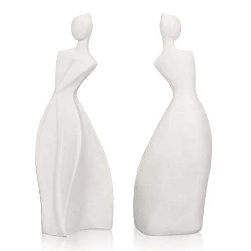 Abstract Woman Statue, White Female Figurine, Modern Resin Sculpture for Home Décor, Bookshelf & Office Desk Decor, Unique Gift for Women, Birthday, Anniversary - size: Lady-A