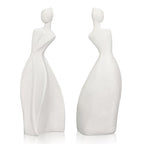 Abstract Woman Statue, White Female Figurine, Modern Resin Sculpture for Home Décor, Bookshelf & Office Desk Decor, Unique Gift for Women, Birthday, Anniversary - size: Lady-A