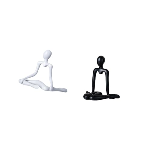 Baoblaze Creative Thinker Abstract Sculpture Decorative Figurine Unique Tabletop Ornament Statue for Entrance Bedroom Cabinet Bookshelf Housewarming Gift