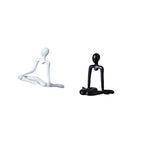 Baoblaze Creative Thinker Abstract Sculpture Decorative Figurine Unique Tabletop Ornament Statue for Entrance Bedroom Cabinet Bookshelf Housewarming Gift