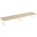 TEAMIX Large Dual Monitor Riser - Wood & Steel Desk Organization - Maple, 42 inch - color: Maple