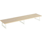 TEAMIX Large Dual Monitor Riser - Wood & Steel Desk Organization - Maple, 42 inch - color: Maple