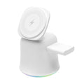 2026 3 in 1 Wireless Charging Station for Apple MagSafe Charger, 15W Fast Magnetic MagSafe Charger Stand for iPhone 17 16 15 14 13 12 Apple Watch AirPods Series (White), Gifts for Men - color: White