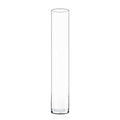 CYS Excel Clear Glass Cylinder Vase (H:28" D:4") | Multiple Size Choices Glass Flower Vase Centerpieces | Hurricane Floating Candle Holder Vase - size: H-28" D-4"