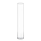CYS Excel Clear Glass Cylinder Vase (H:28" D:4") | Multiple Size Choices Glass Flower Vase Centerpieces | Hurricane Floating Candle Holder Vase - size: H-28" D-4"