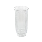 Deco 79 Glass Decorative Candle Holder Ribbed Candle Stand with Elevated Base, Candlestick Holder 6" x 6" x 13", Clear - size: 6" x 6" x 13"