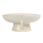 Creative Co-Op Stoneware Bowl w Reactive Glaze, White - color: White, size: 8.0" Round x 3.75" Tall