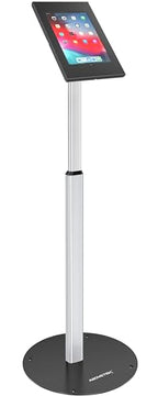 AboveTEK Anti Theft iPad Floor Stand, Robust Security Kiosk POS Tablet Stand, Height Adjustable Secure Holder Enclosure w/Lock and Key Mechanism for iPads/iPad Air/iPads Pro, Ideal for Retail Business - size: 9.7"/10.2"/10.5" iPad