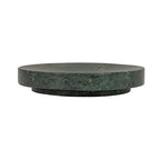 Creative Co-Op Marble Round Soapdish, Green - color: Green