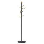 BUZUYE Modern Coat rack with marble base,Coat rack freestanding heavy duty with gold hooks,Entryway coat rack stand Coat Tree freestanding coat hanger stand for Hanging Clothes, Hats, Bags - style: Earring hook