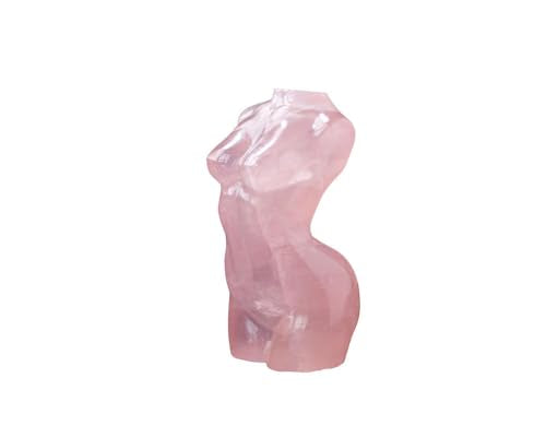 Natural Rose Quartz Female Model Figurine Hand Carved Body Sculpture Statue Gemstone Small Figurine Reiki 3 Inch Home Office Decor Ornaments 100-150 Grams - color: Rose Quartz