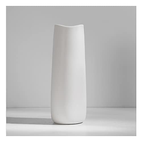 Ceramic Vases - Nordic Minimalism Style Decoration, Elegant Vase for Mantel, Table, Living Room Decoration, White Modern Geometric Decorative Flowers Vases for Home Decor - color: Color B, size: Large