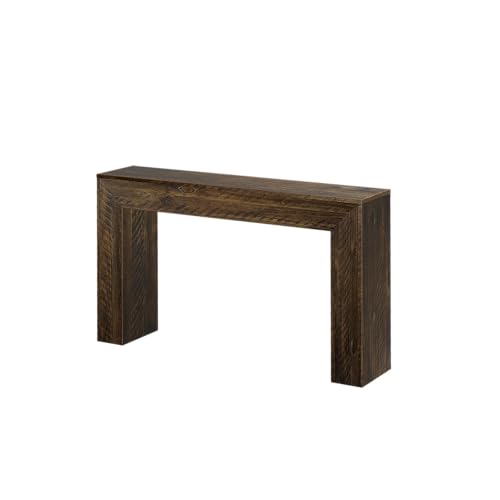Plank+Beam 56 Inch Camden, Farmhouse Console Table - Solid Pine Wood, Easy Assembly for Living Room or Entryway, Rustic Barnwood - color: Rustic Barnwood, size: 56 Inch
