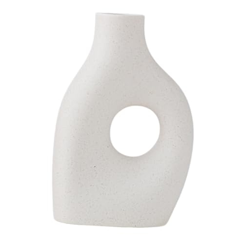 Abstract Vase Ceramic Geometric Flower Vase Modern Bunch Storage Desktop Plant Pot Holder Planter for Side Table Living Room, Style A