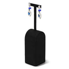 Microfiber Jewelry Earring Display Stand Earring Display Organizer Stand (Black, Medium) - size: 1.57" x 1.57" x 6.89"