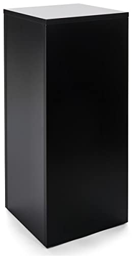 Displays2go 30" Tall Floor Standing Pedestal Stand with 12.5” Square Top, Black (WDCUBEBLK2) - color: Black, size: 30"H