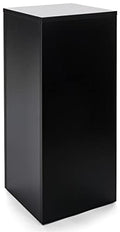 Displays2go 30" Tall Floor Standing Pedestal Stand with 12.5” Square Top, Black (WDCUBEBLK2) - color: Black, size: 30"H