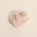 GemeShou 2pcs Wooden Jewelry display tray, Hexagon jewelry display riser, Jewelry retail shop photography props【Beech Hexagon tray-2pcs】