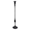 Creative Co-Op Tall Decorative Hand-Forged Metal Taper Holder, Black - size: 4" Round x 20"H
