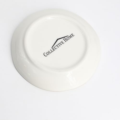 COLLECTIVE HOME - Ceramic Jewelry Tray, Decorative Trinket Dish for Rings Earrings Necklaces Bracelet Watch Keys, Birthday Mother's Day Christmas Gift for Women, 4.75", Glossy (c) - color: C