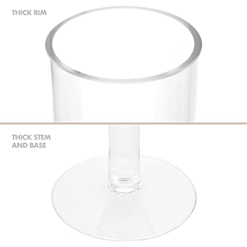 Koyal Wholesale Tall Skinny Floating Candle Holders, Modern Raised Slim Glass Hurricane Pedestal Candles Holder for Weddings, Centerpieces, Home Decor, Parties (Set of 3)