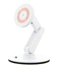 ClikDock Cell Phone Magnetic Wireless Charger Stand, 360° Spin, Aluminum Construction, Compatible with MagSafe Phones for iPhone & Andriod (White) - color: White
