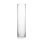 WGVI Quality Thick Weighted Clear Cylinder Glass Vases, 3" W x 12" H, Skinny Bud Vase Narrow Floral Bouquet Flower Arrangements Storage Container Candle Holders Decorative Accents, 1 Piece - size: 3"x12"H