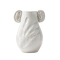 Modern Abstract Ceramic Vase – Creative Entryway Table Decor for Faux Flowers and Living Room Accent