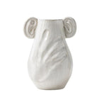 Modern Abstract Ceramic Vase – Creative Entryway Table Decor for Faux Flowers and Living Room Accent