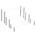 3 Pcs Acrylic Riser, Display Stand Clear Shelf for Cupcake Food Desserts Holder Cosmetic Products Tabletop Use and More (Large) - size: 3-Piece