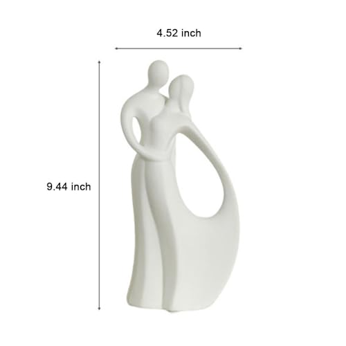 White Couple Statues Home Decor Ceramic Small Couple Statue Love Statues and Figurines Couple Gifts for Valentine