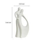 White Couple Statues Home Decor Ceramic Small Couple Statue Love Statues and Figurines Couple Gifts for Valentine