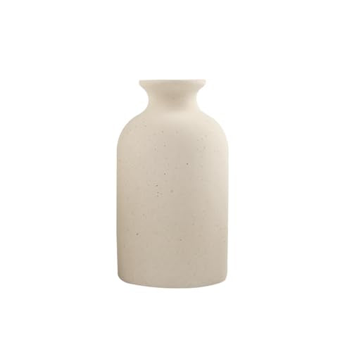 Beige Ceramic Vase, Dry Flower Vases Minimalism Style for Modern Table Shelf Home Decor, Fit for Fireplace Bedroom Kitchen Living Room Centerpieces Office Desk Gift(Beige) - color: Beige, size: Large