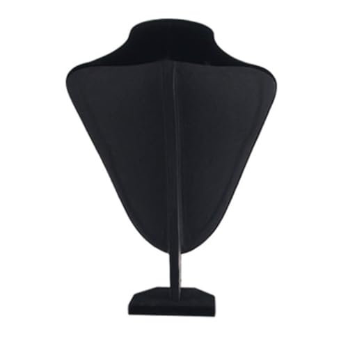 Comelyjewel Necklace Display Stand Set of 3, 8.7" Velvet Jewelry Bust for Necklaces & Earrings, Tangle-Free Organizer for Dresser, Jewelry Display for Home & Vendors (Black)