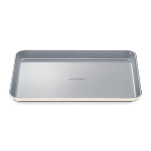 Caraway Non-Stick Ceramic Baking Sheet - Naturally Slick Ceramic Coating - Non-Toxic, PTFE & PFOA Free - Perfect for Baking, Roasting, and More - Medium (15" x 10") - Cream - color: Cream, size: Medium 10" x 15"
