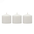 Stonebriar 3 Pack Tall 3 x 3 Inch 18 Hour Long Burning Unscented White Wax Pillar Candles - size: 3" x 3", style: Pack of 3