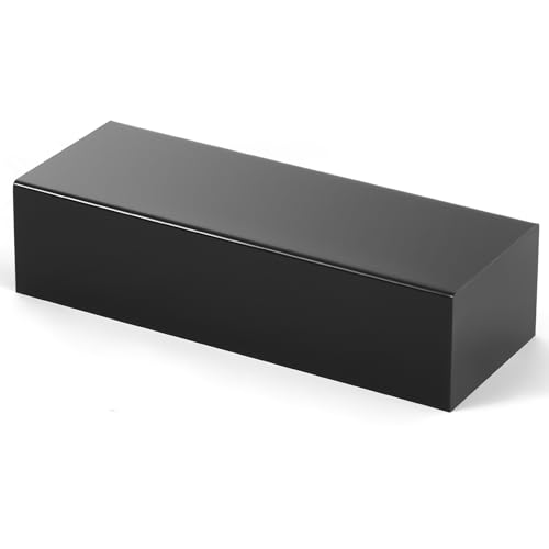 Chunful Black Acrylic Display Box Riser Trophy Base Acrylic Pedestal Stand Block Versatile Trophy Diorama Base and Storage for Photography Props Home Office Decor Showing(16" L X 6" W X 4" H) - size: 16" W X 6" D X 4" H
